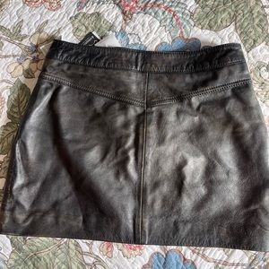 Leather mini skirt 🔥
